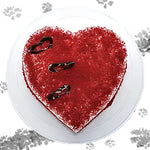 Lovely Red Velvet Heart Cake