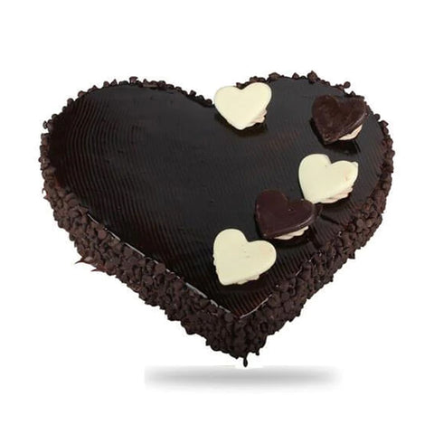 Chocolate-Dipped Heart Cake