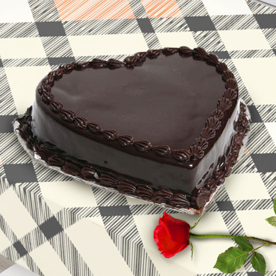 Decadent Heart Truffle Cake