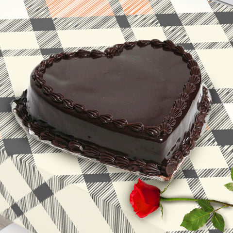 Decadent Heart Truffle Cake