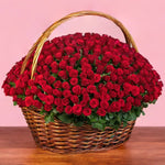 Basket Of 100 Red Roses