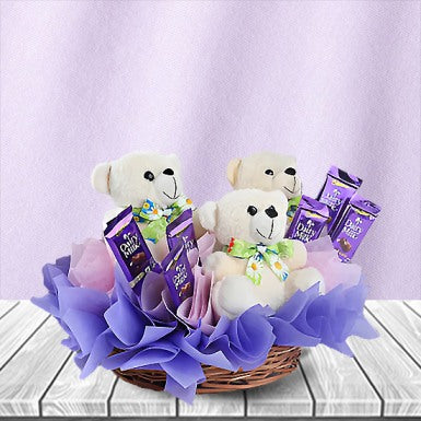 Basket Of Teddy & Chocolate 1