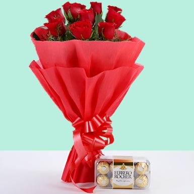 Chocolate & Roses Delight Combo
