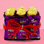 Dairy Milk N Ferrero Chocolate Arrangement
