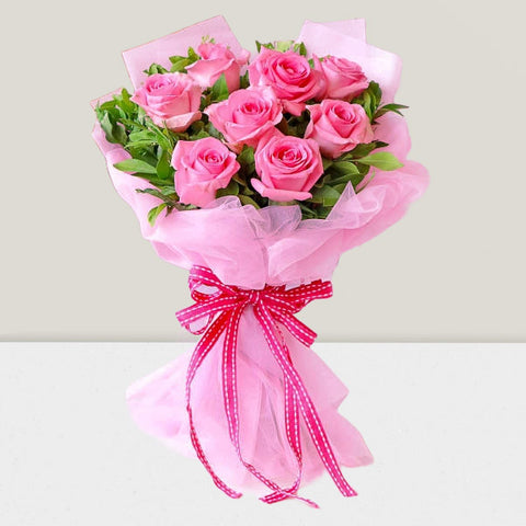 Exquisite Pink Roses Bouquet