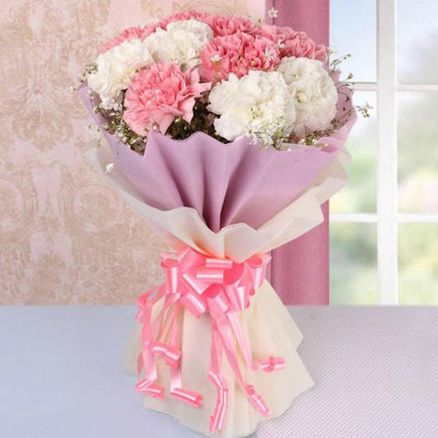 Story of Pink and White Carnations
