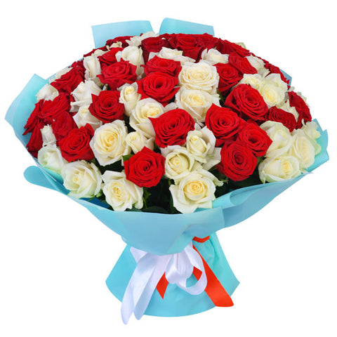 50 Premium Mix Roses Bouquet