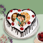 Heart Shape Black Forest Photo Cake