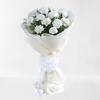 12 Premium White Carnations Bouquet