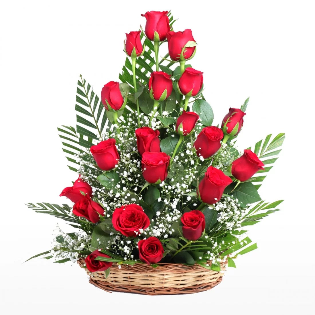 Magnificent Red Roses Basket