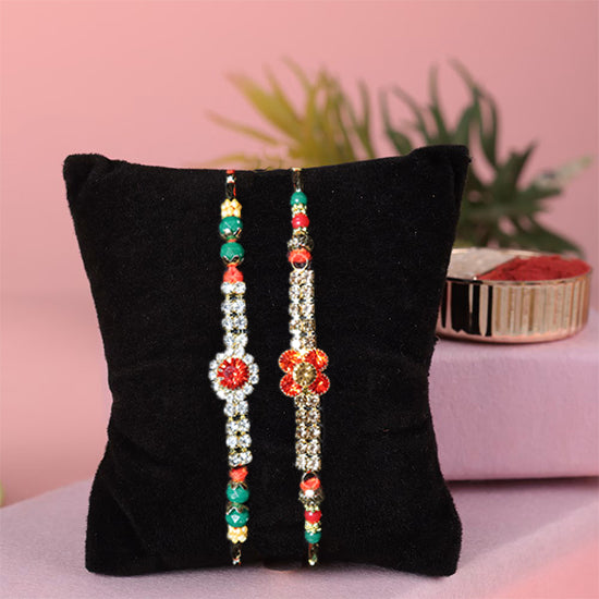 Set Of 2 Stone Rakhi