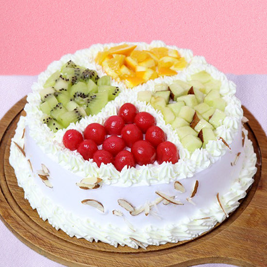 Fruity White Delight Cake