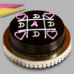 DAD Tik-Tak-Toe Chocolate Cake