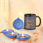 Happy Diwali With Traditional Diyas