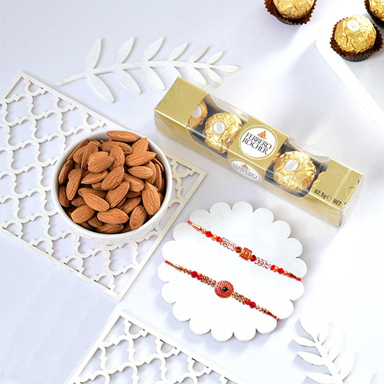 Rakhi with Ferrero Rocher Gift Set