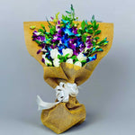 Orchids & Rose Bouquet With Jute Wrapped