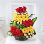 The Beauty of Red and Gold Arrangement