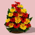 yellow & Red Gerbera Arrangement