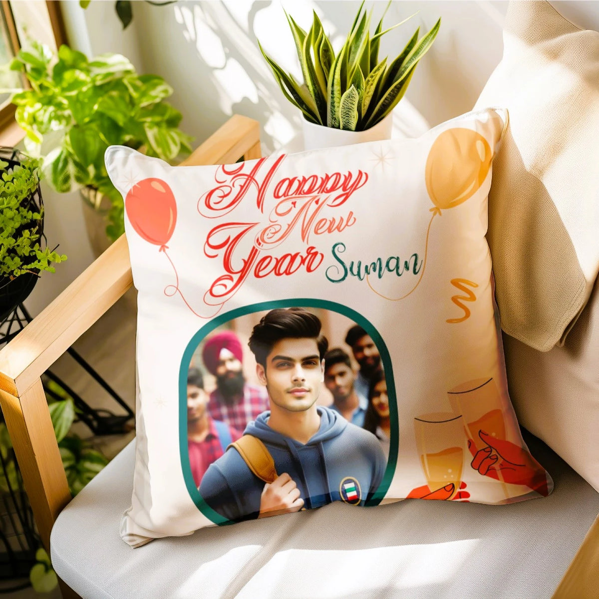 New Year cushion